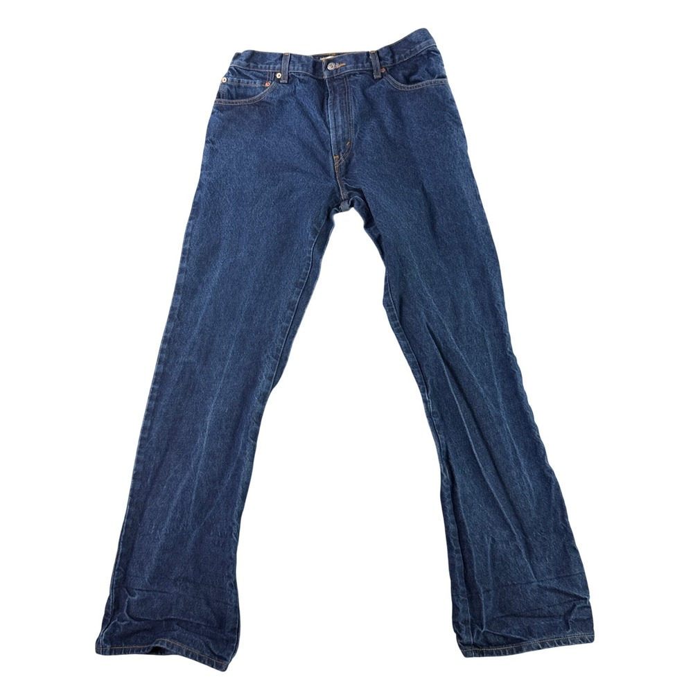 Vintage Levis 517 Bootcut Jeans Mens 34x34 Blue Rigid 100% Cotton Denim 2007
